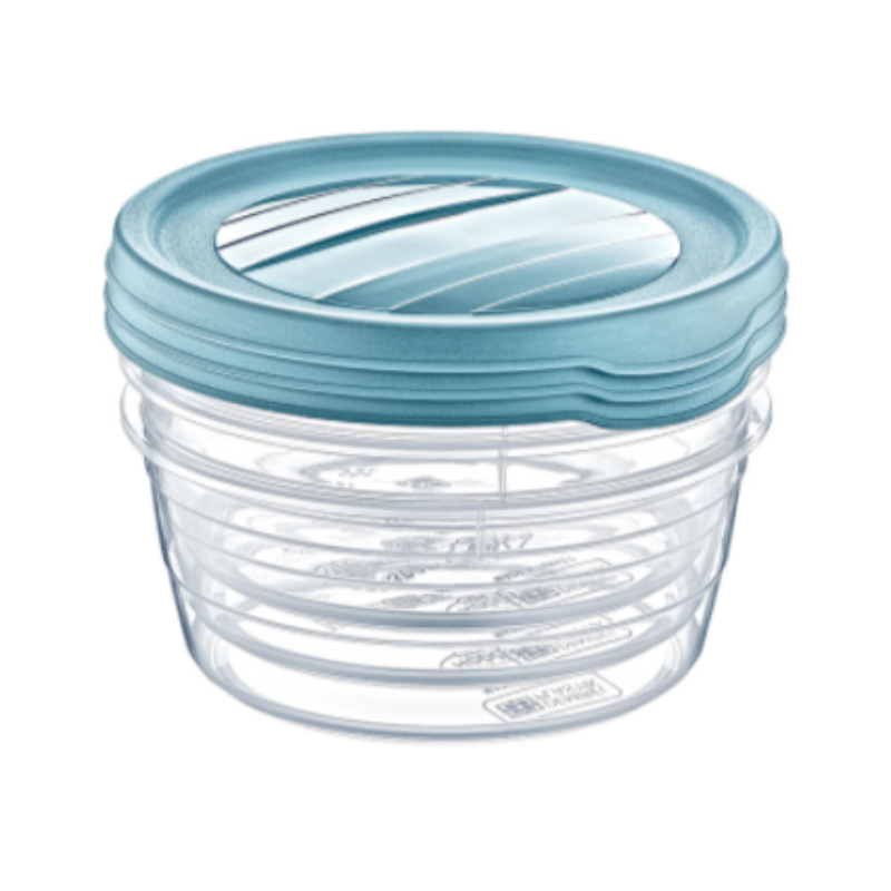 Hobby Life STORAGE CONTANER Hobby Life 3 Piece Trend Round Food Storage Container Set 1,1 Litre (6958927675481)