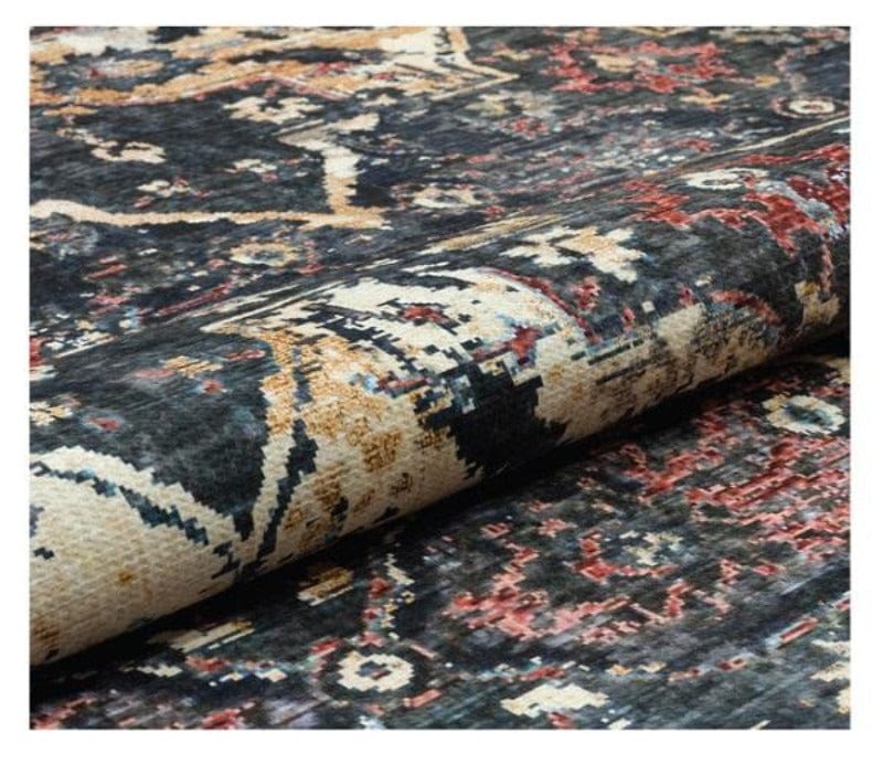 Home Decor RUG 160cm x 230cm JAY005A1 Kashan Noir  Rugs (6767938830425)