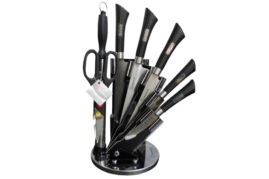 Homeking Professional 9 Piece Block Kitchen Knife - MHC World (2061558055001)