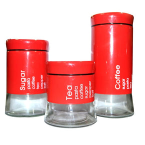 Homeware CANISTER 3 Piece Medium Canister Set Cannister Set 3 Piece (2061855916121)