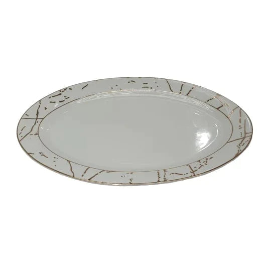 Homeware Dinner Plate Dinner Set 47 Piece Gold Rim And Gold Pattern SGN2443 (7209546252377)