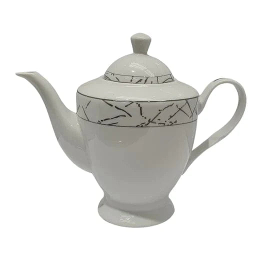 Homeware Dinner Plate Dinner Set 47 Piece Silver Rim And Silver Pattern SGN2444 (7209552183385)