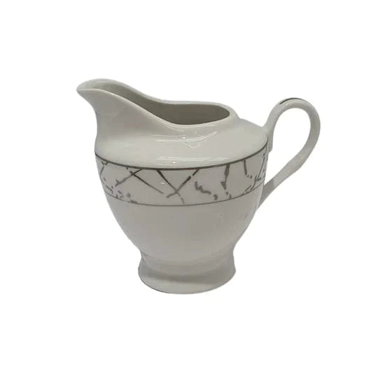 Homeware Dinner Plate Dinner Set 47 Piece Silver Rim And Silver Pattern SGN2444 (7209552183385)