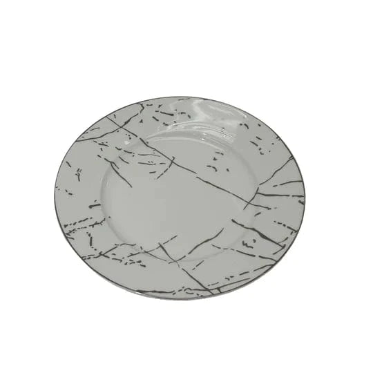 Homeware Dinner Plate Dinner Set 47 Piece Silver Rim And Silver Pattern SGN2444 (7209552183385)