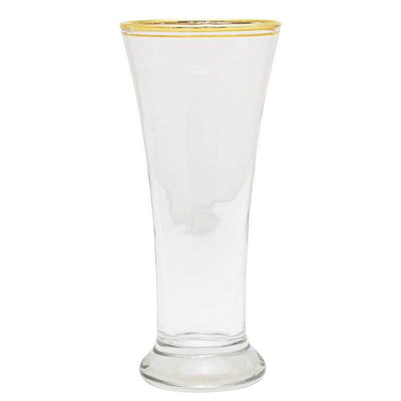 Homeware GLASS Glacier Milkshake 6 Piece Glass - Clear & Gold (6576063905881)