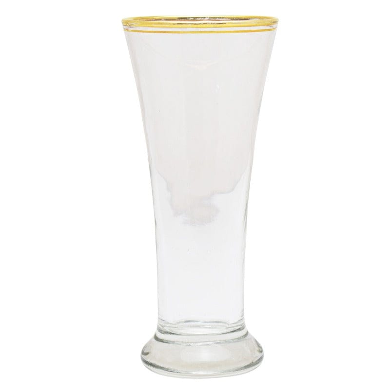 Homeware GLASS Glacier Milkshake 6 Piece Glass - Clear & Gold (6576063905881)