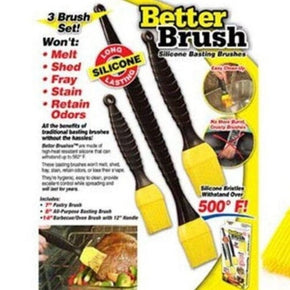 Homeware Outdoors Silicon Barbecue Brush 3 Piece (4747671240793)