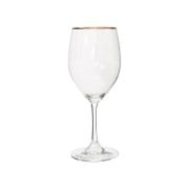 Homeware Wine Glass Wine Glass 310ml Gold Rim  Set of 6 (4713443786841)