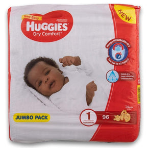 Huggies Huggies Dry Comfort Size 1 Jumbo Pack 96's (2061539999833)