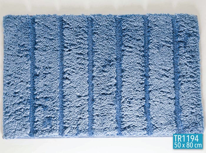 Indulge Bedroom Mat Indulge Thick Stripe Microfibre Bathroom Mat 50X80 TR1194 (7070410178649)