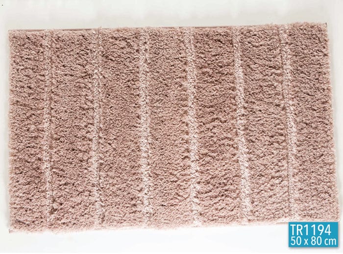 Indulge Bedroom Mat Indulge Thick Stripe Microfibre Bathroom Mat 50X80 TR1194 (7070410178649)
