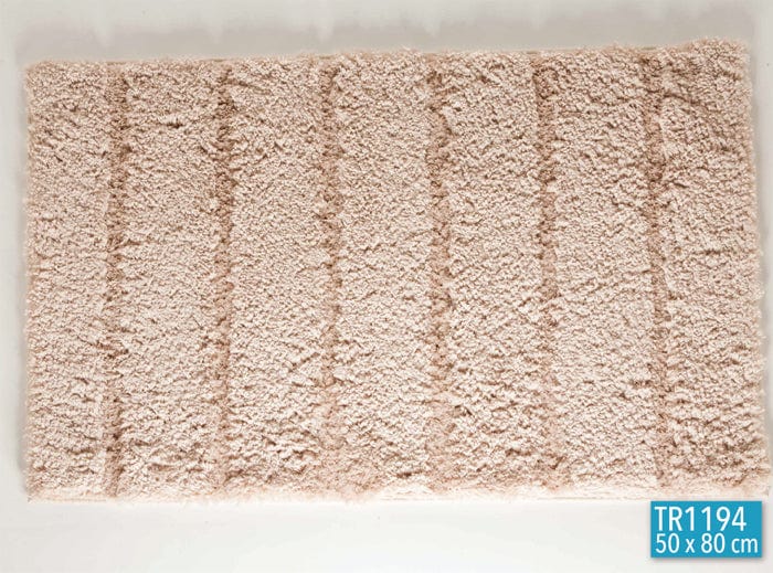 Indulge Bedroom Mat Indulge Thick Stripe Microfibre Bathroom Mat 50X80 TR1194 (7070410178649)