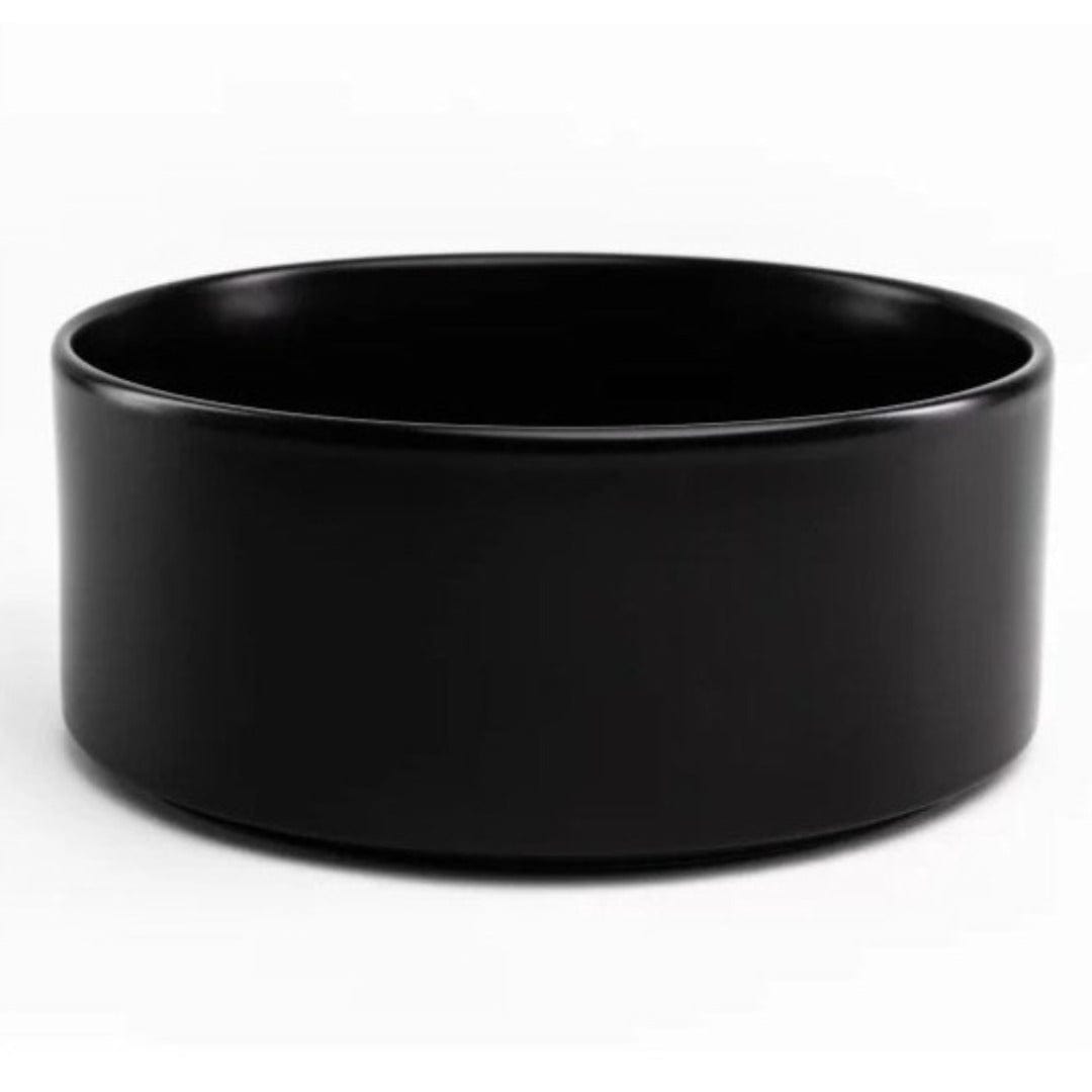 Jan BOWL Jan Flat Stackable Salad Bowl Semi Matt Black 23cm JH-000070 (7135976325209)