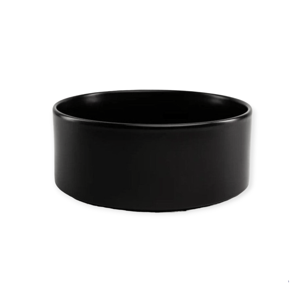 Jan BOWL Jan Flat Stackable Salad Bowl Semi Matt Black 23cm JH-000070 (7135976325209)