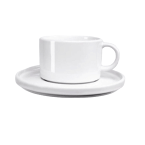 Jan Cup & Saucer Jan Flat Stackable Cup & Saucer 250cm JH-000046 (4723147669593)