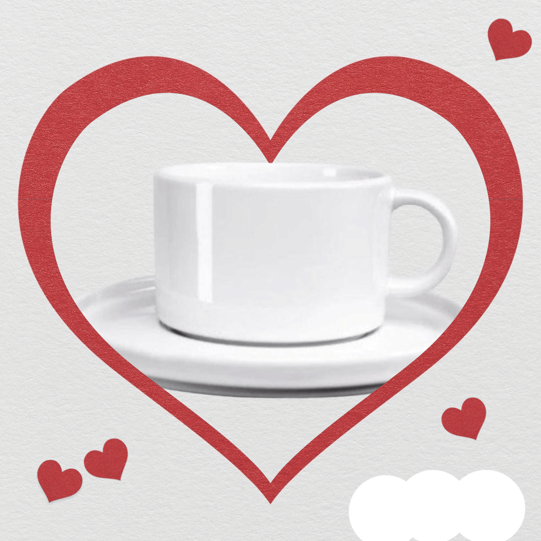 Jan Cup & Saucer Jan Flat Stackable Cup & Saucer 250cm JH-000046 (4723147669593)