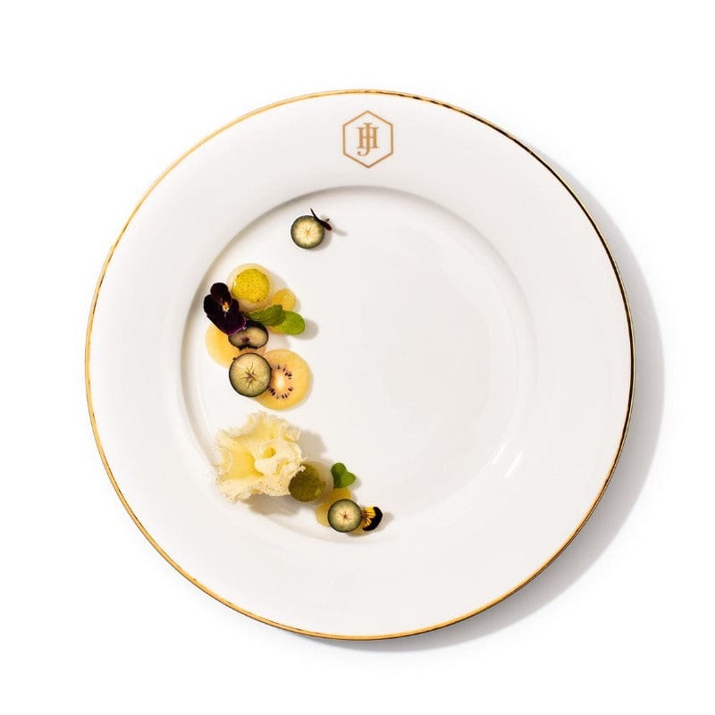 Jan Dinner Plate Jan Gold Rimmed Dinner Plate JH-000018 (7208890335321)
