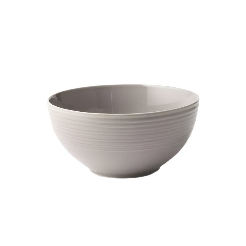 Jenna Clifford BOWL Jenna Clifford Embossed Lines Cereal Bowl 15cm Light Grey (2061615267929)
