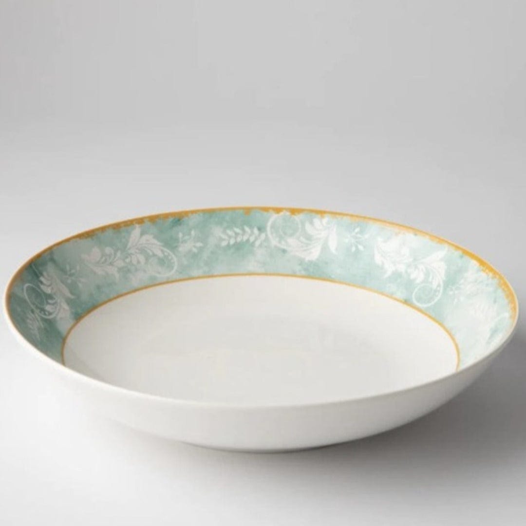 Jenna Clifford BOWL Jenna Clifford Green Floral 23cm Pasta Bowl Set of 4 (4703766184025)