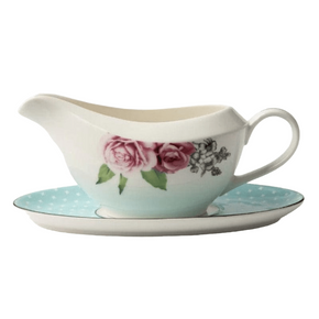 Jenna Clifford BOWL Jenna Clifford Wavy Rose Gravy Boat With Saucer 350ml (2061777961049)