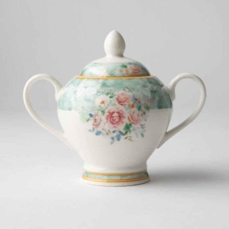Jenna Clifford Jenna Clifford Green Floral Sugar Pot JC7116 (2061544325209)