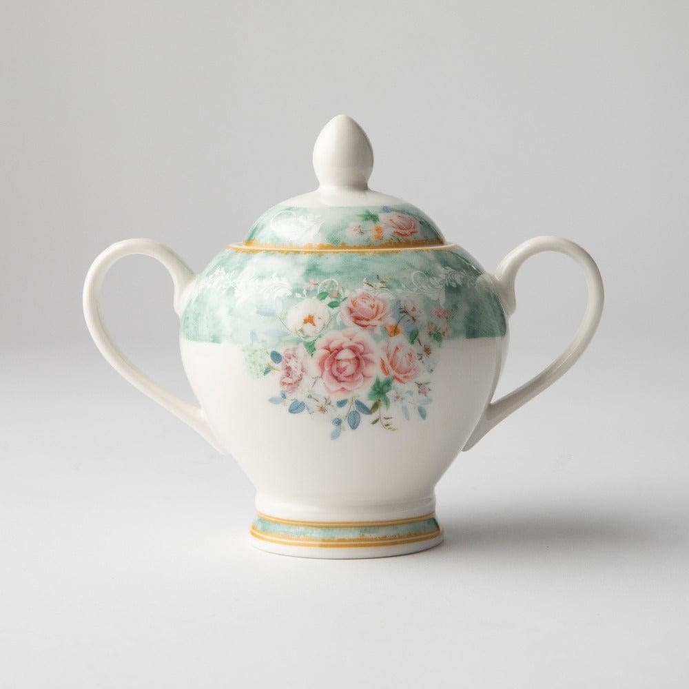 Jenna Clifford Jenna Clifford Green Floral Sugar Pot JC7116 (2061544325209)
