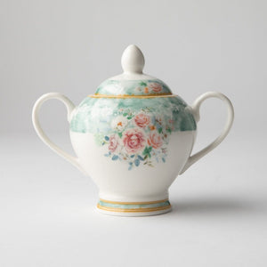 Jenna Clifford Jenna Clifford Green Floral Sugar Pot JC7116 (2061544325209)