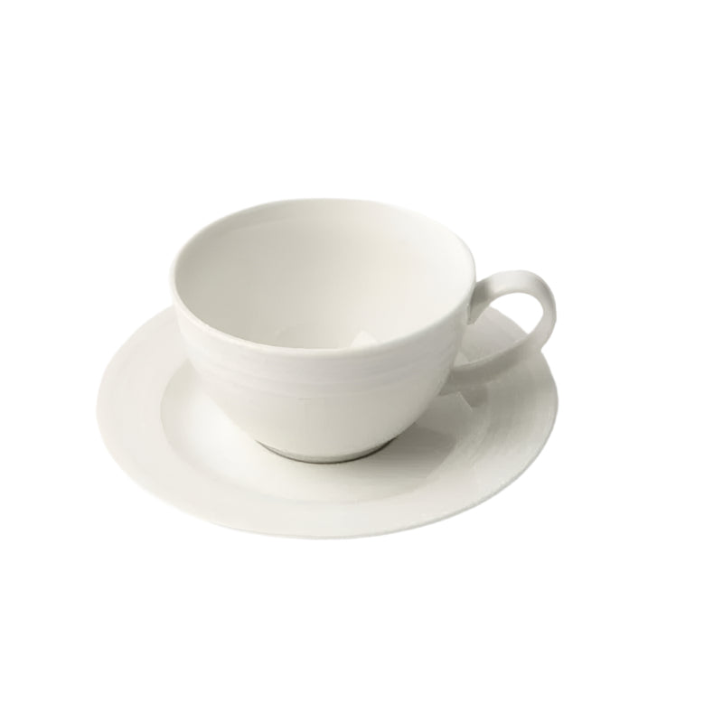 Jenna Clifford MUG Jenna Clifford Embossed Lines Cup & Saucer 200ml Cream White (2061551730777)