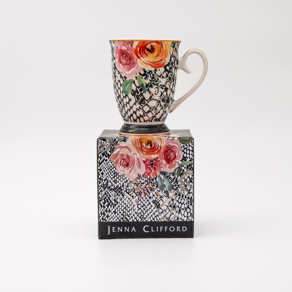 Jenna Clifford MUG Jenna Clifford Peach Rose Coffee Mug In Gift Box JC-7250 (7208189526105)