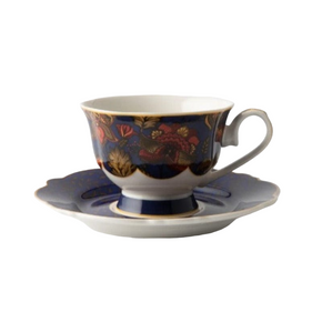 Jenna Clifford MUGS Jenna Clifford Blue Fern Cup & Saucer 150ml In Gift Box (2061831536729)