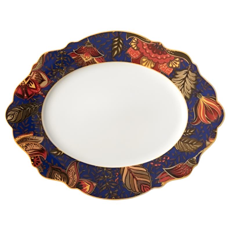 Jenna Clifford Platter Jenna Clifford Blue Fern Oval Platter JC-7172 (2061821280345)