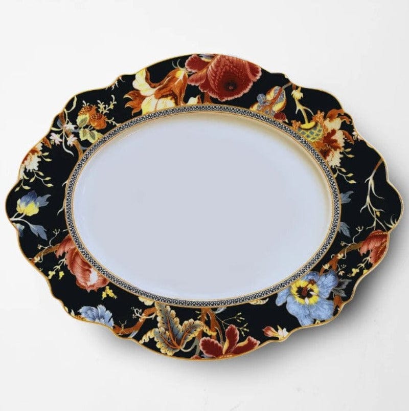 Jenna Clifford Platter Jenna Clifford Midnight Bloom Oval Platter 27cm JC-7161 (2149959762009)