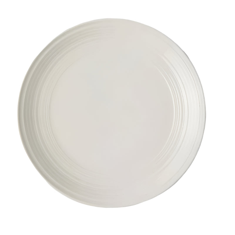 Jenna Clifford Side Plate Jenna Clifford Embossed Lines Side Plate 21cm Cream White (2061549994073)