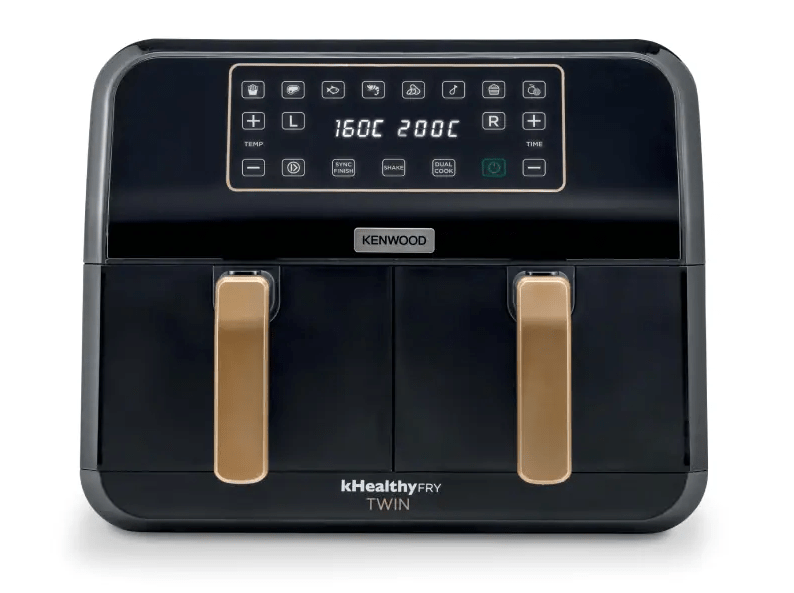 Kenwood AIR FRYER Kenwood Dual Air Fryer 8 Litre HFP70.000BK (7061941354585)