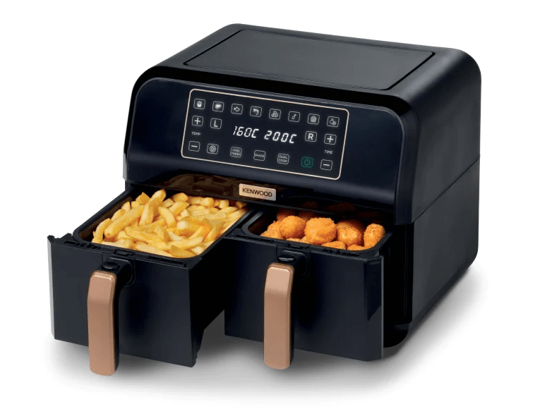Kenwood AIR FRYER Kenwood Dual Air Fryer 8 Litre HFP70.000BK (7061941354585)