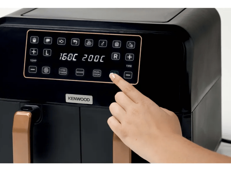 Kenwood AIR FRYER Kenwood Dual Air Fryer 8 Litre HFP70.000BK (7061941354585)