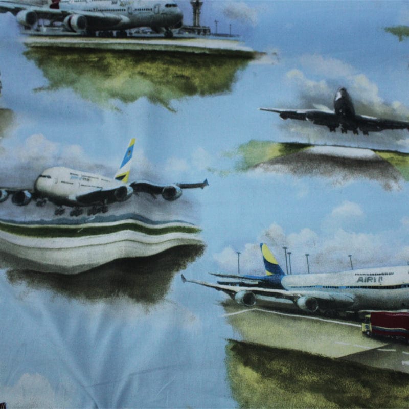 Kids Fabrics Kids Fabrics Cotton Kids Fabric 2229 Planes Print (6568575828057)