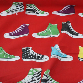 Kids Fabrics Kids Fabrics Cotton Kids Fabric Converse Red Print (6568555151449)