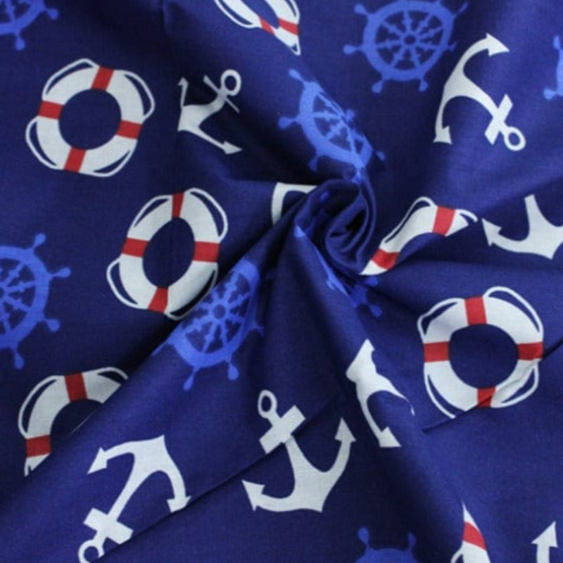 Kids Fabrics Kids Fabrics Printed cotton Sheeting Anchor 240CM (6537332359257)