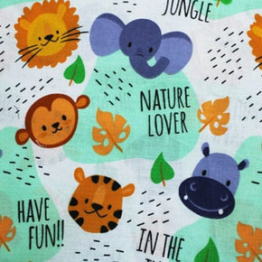 Kids Fabrics Kids Fabrics Printed Cotton Sheeting. B Jungle 240CM (6537342025817)