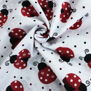 Kids Fabrics Kids Fabrics Printed Cotton Sheeting Lady Bug 240CM (6537330753625)