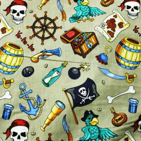 Kids Fabrics Kids Fabrics Printed Cotton Sheeting. Pirate 240CM (6537333276761)