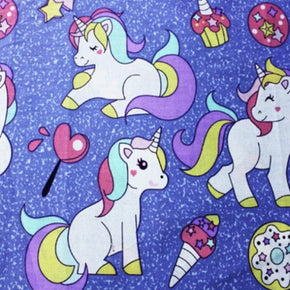 Kids Fabrics Kids Fabrics Printed Cotton Sheeting. Unicorn World 240CM (6537343664217)