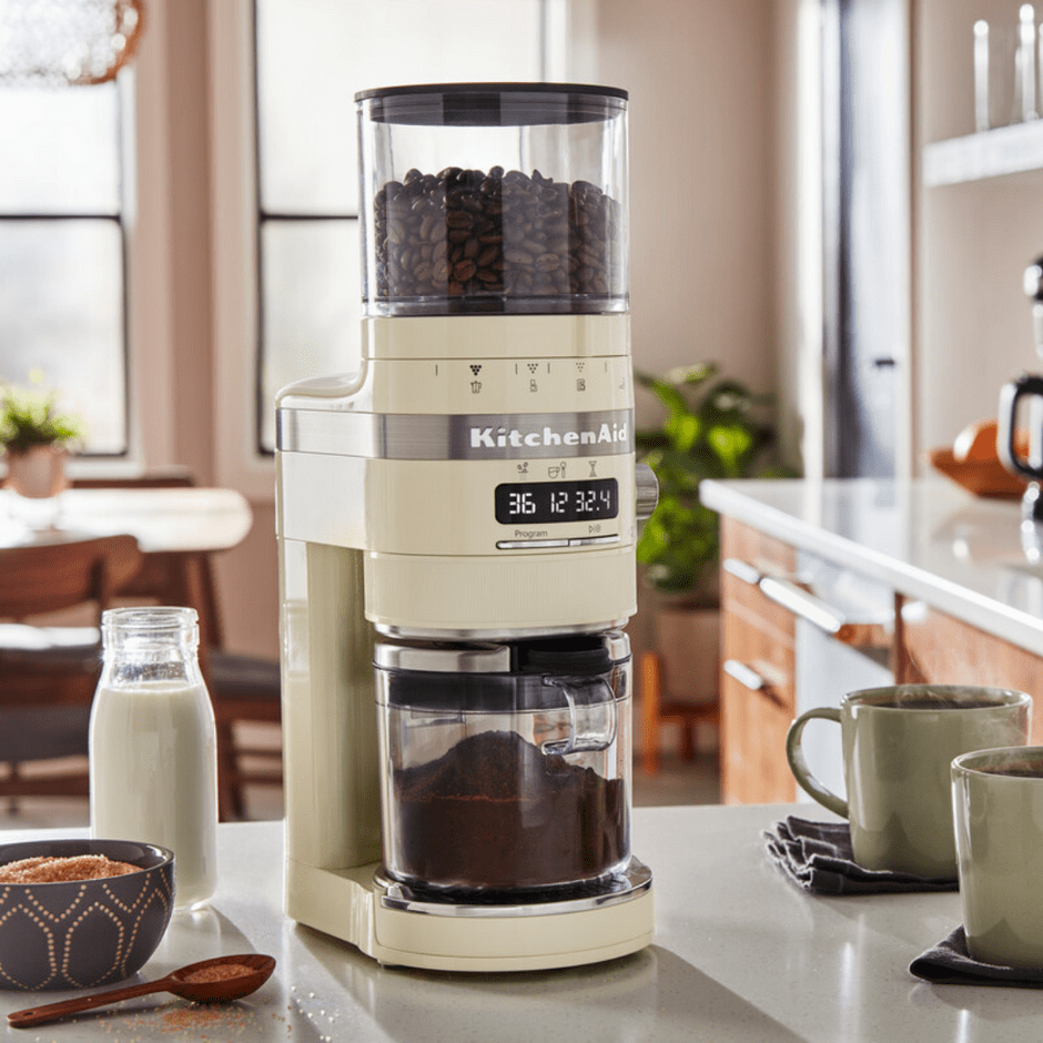 KitchenAid COFFEE GRINDER KitchenAid Coffee Grinder Almond Cream 5KCG8433EAC (7279917826137)