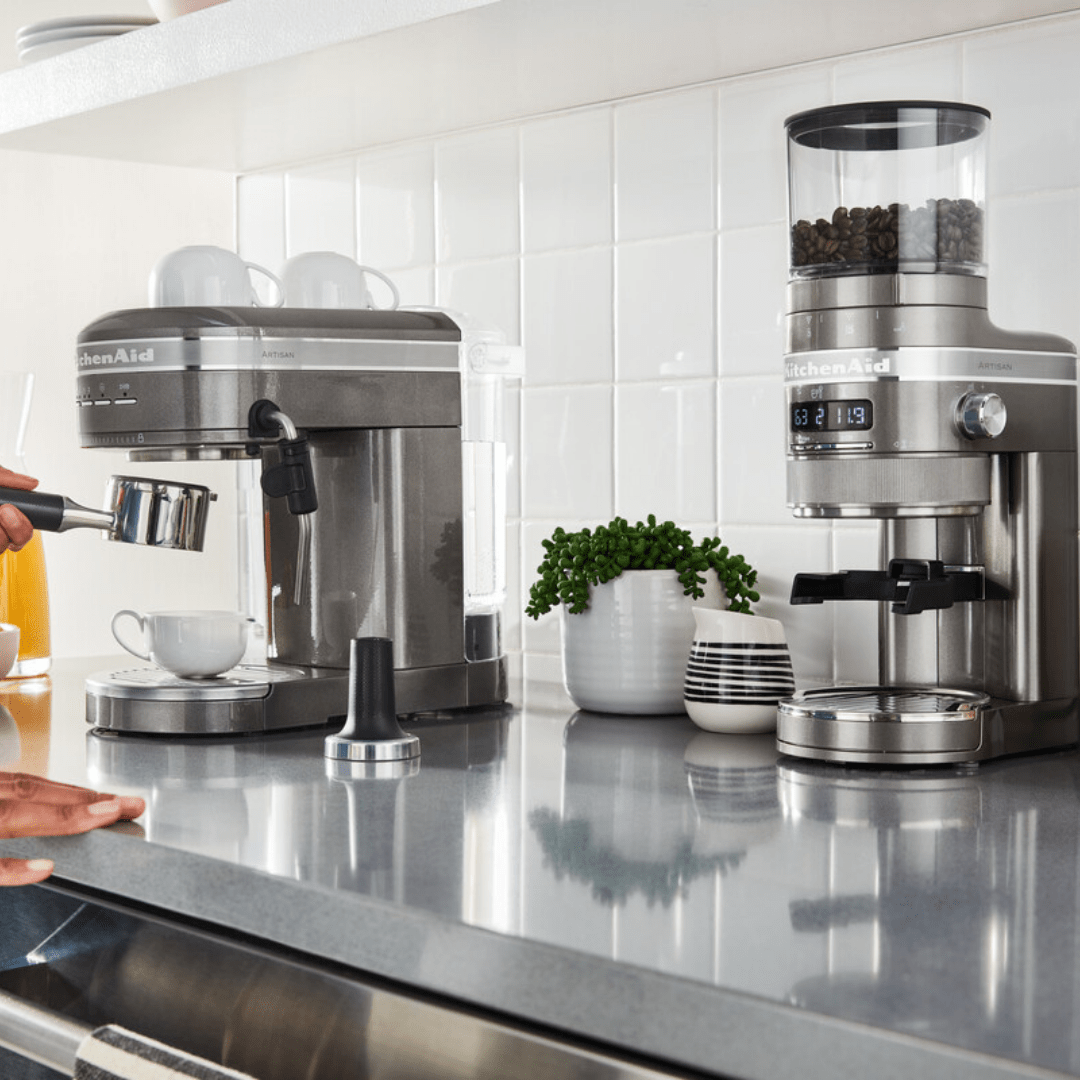 KitchenAid COFFEE MACHINE KitchenAid Espresso Machine Artisan Medallion Silver 5KES6503EMS (7279945023577)