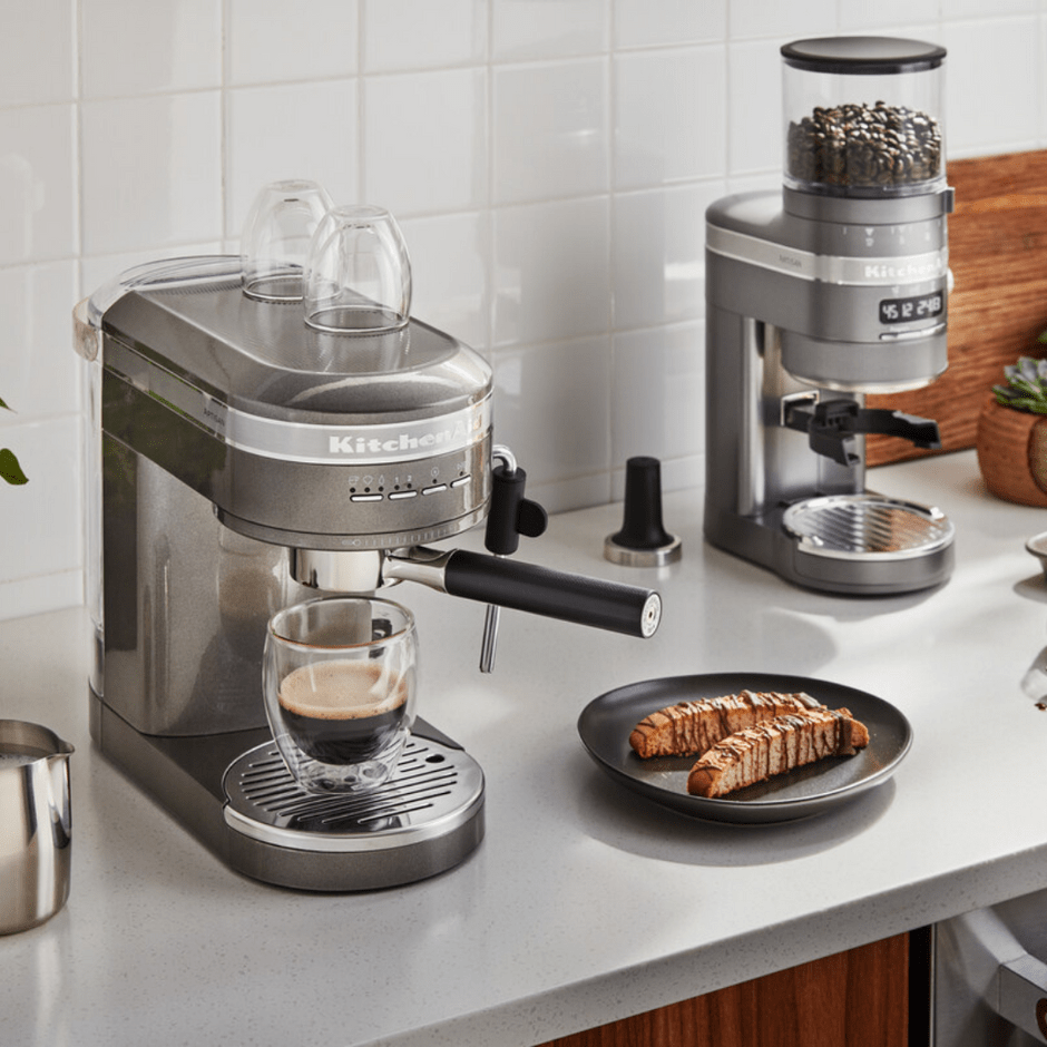 KitchenAid COFFEE MACHINE KitchenAid Espresso Machine Artisan Medallion Silver 5KES6503EMS (7279945023577)