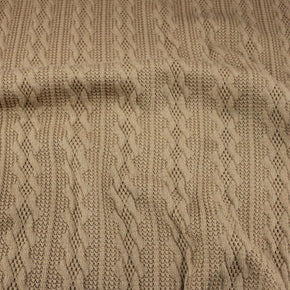 KNITS Dresses Cable Knit Fabric Camel 150 cm (6980159602777)