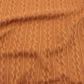KNITS Dresses Cable Knit Fabric Rust 150 cm (6980160684121)