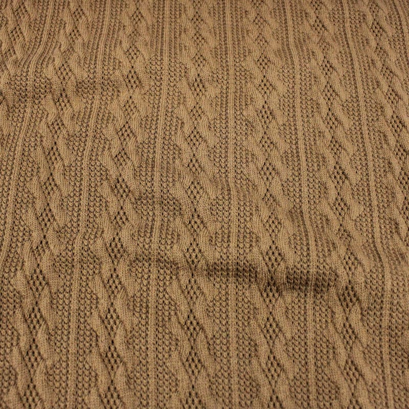 KNITS Dresses Cable Knit Fabric Tobacco 150 cm (6980157898841)