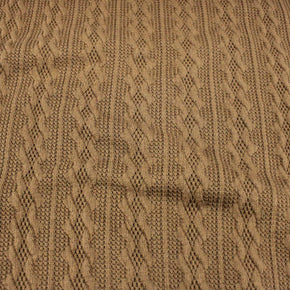 KNITS Dresses Cable Knit Fabric Tobacco 150 cm (6980157898841)